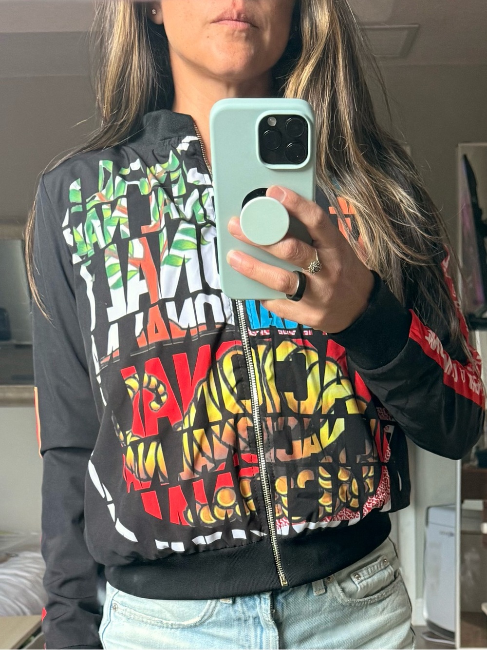 GENARO RIVAS PERU Graphic Bomber Jacket